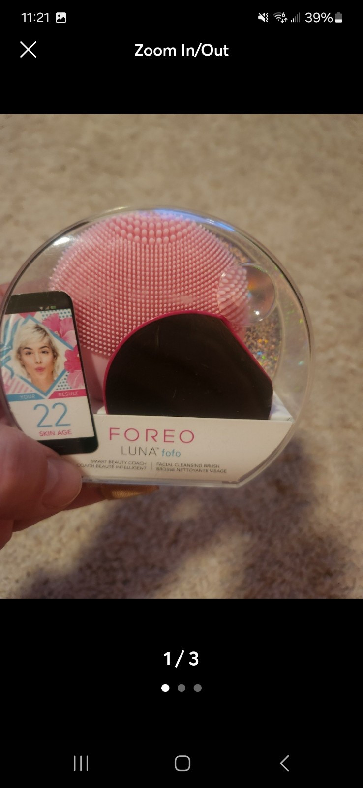 FOREO Luna Fofo Smart Silcon Massager/Cleanser Facial Device Pearl Pink Beauty