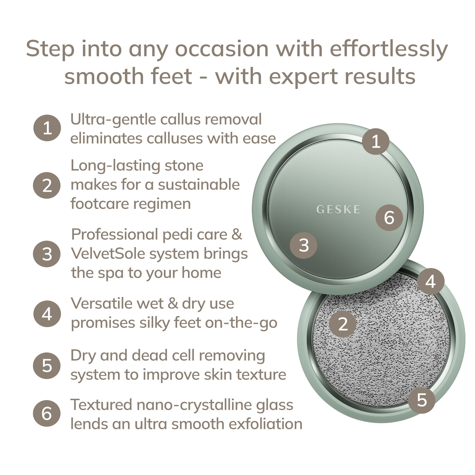 GESKE Dual Foot Smoothener 8 in 1 Green
