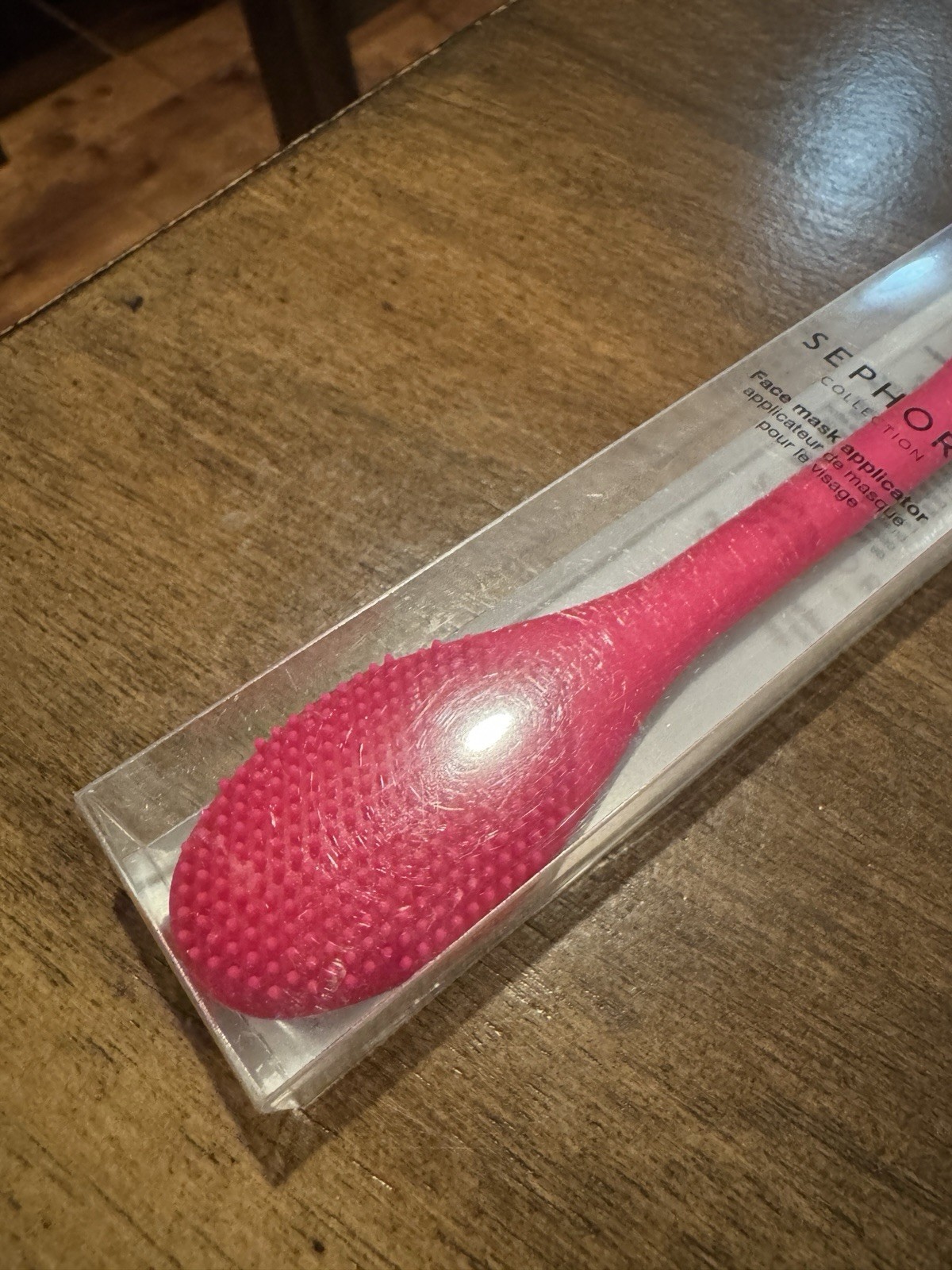 Sephora Collection Face Mask Applicator Brush Red Silicone Remove Paddle NIB