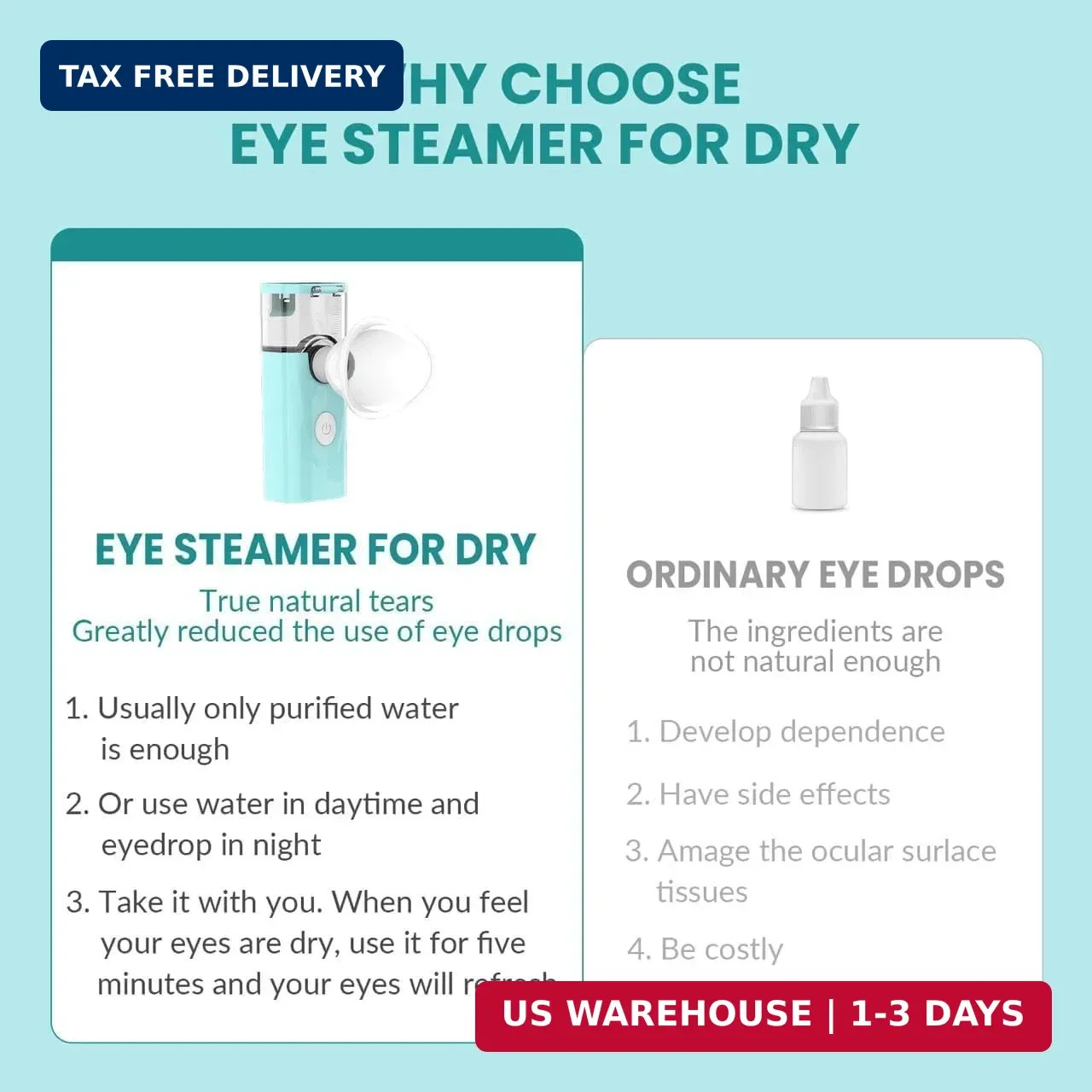 2-in-1 Nano Face & Eye Mister, USB Rechargeable Cool Mist Sprayer for Eyelash Ex
