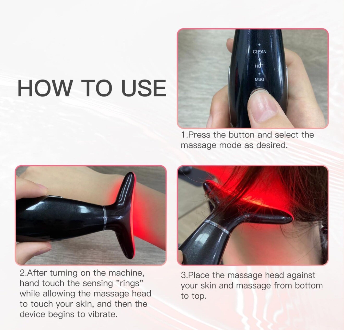 Face Neck Tool for Skin Care,3 in 1 Portable Beauty Device for Skin Massager
