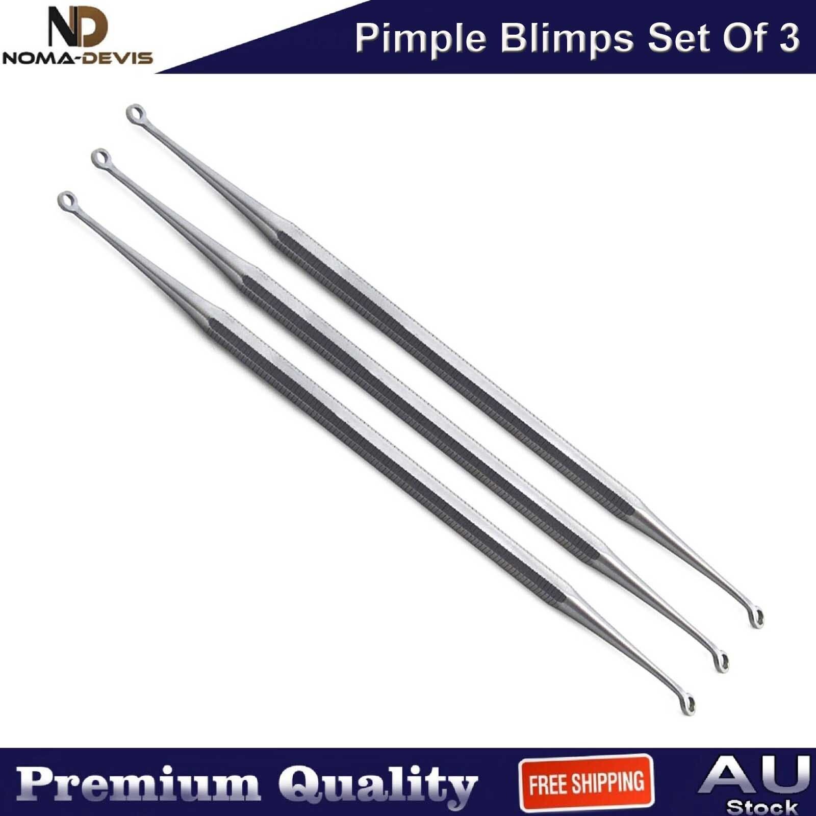 3 PCS Set Pimple Blimps Blackhead Acne Comedone Extractor Blemish Remover Tools