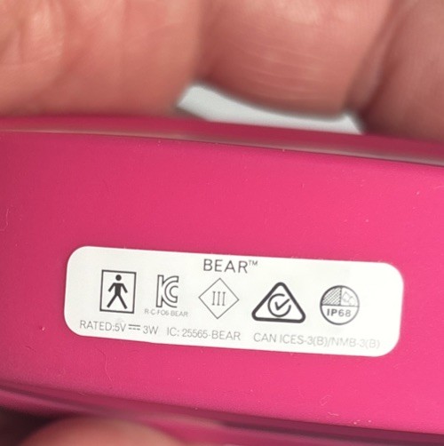 FOREO Bear Smart Microcurrent Facial Toning Device Pink Charge Cable Stand