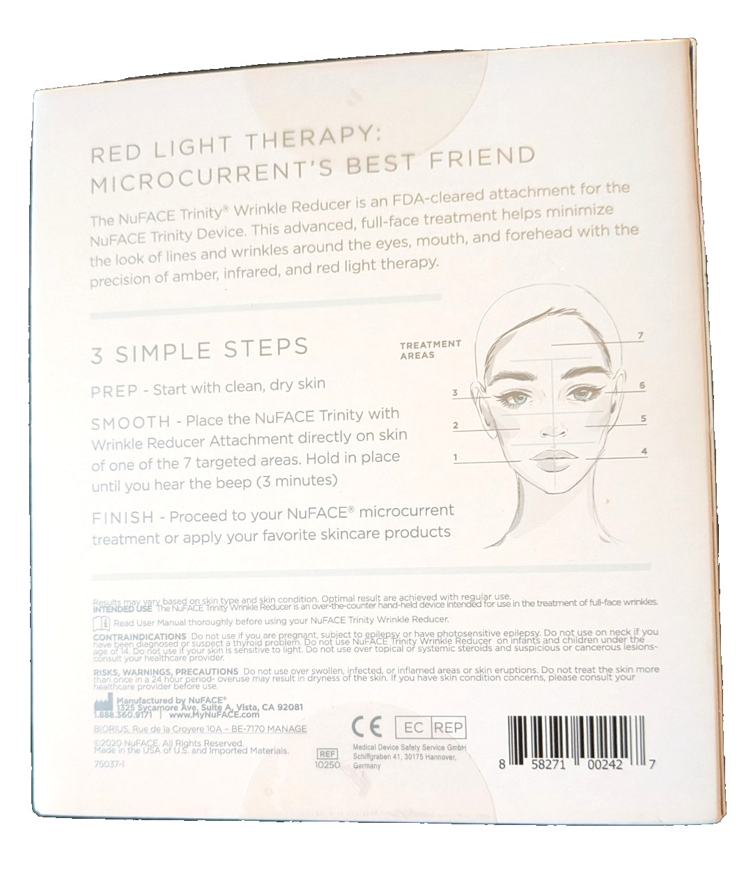 NuFace Trinity Attachment: Wrinkle Reducer & Red Light Therapy Treatment SEALED