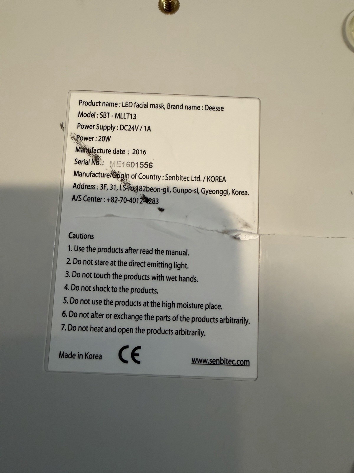 Deesse PRO LED Light Therapy Mask – SBT-MLLT13 – TESTED WORKING