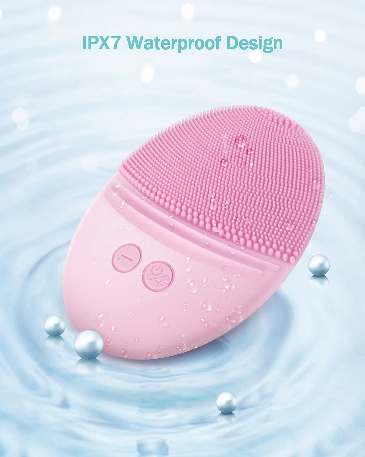 Facial Cleansing Brush Made with Ultra Hygienic Soft Silicone, Waterproof Son…