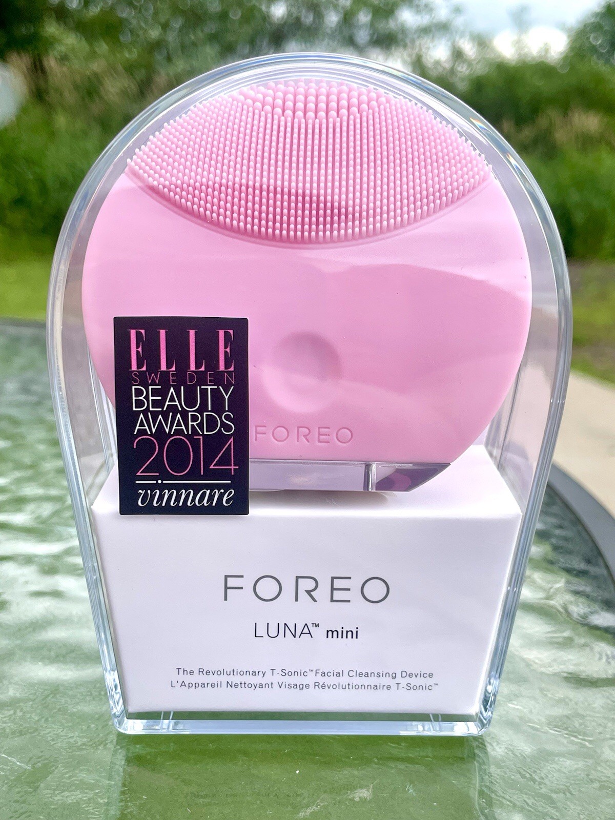 Luna Mini Petal Pink Face Cleansing Brush w/ Charger NIB!
