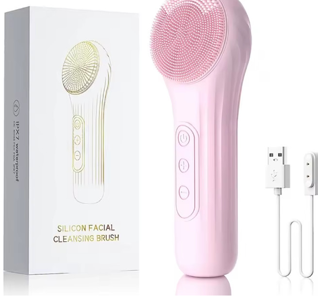 Facial Cleansing Brush – Waterproof Sonic Scrubber, Rechargeable Skin Care Tool