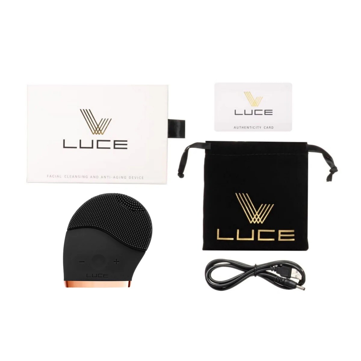 Luce180 Facial Cleansing and Anti-aging Device – Black NEW IN BOX