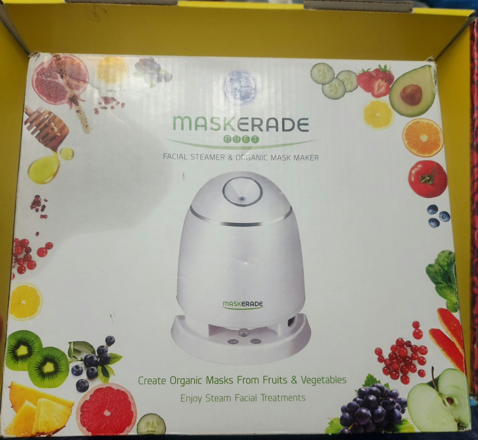 MasKerade DUET Facial Steamer & Organic Mask Maker NEW NEVER USED