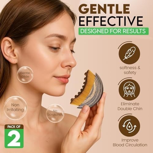 2PCS Lymphatic Face Brush Set, Jawline Sculpting Tool for Swelling Relief & Mass