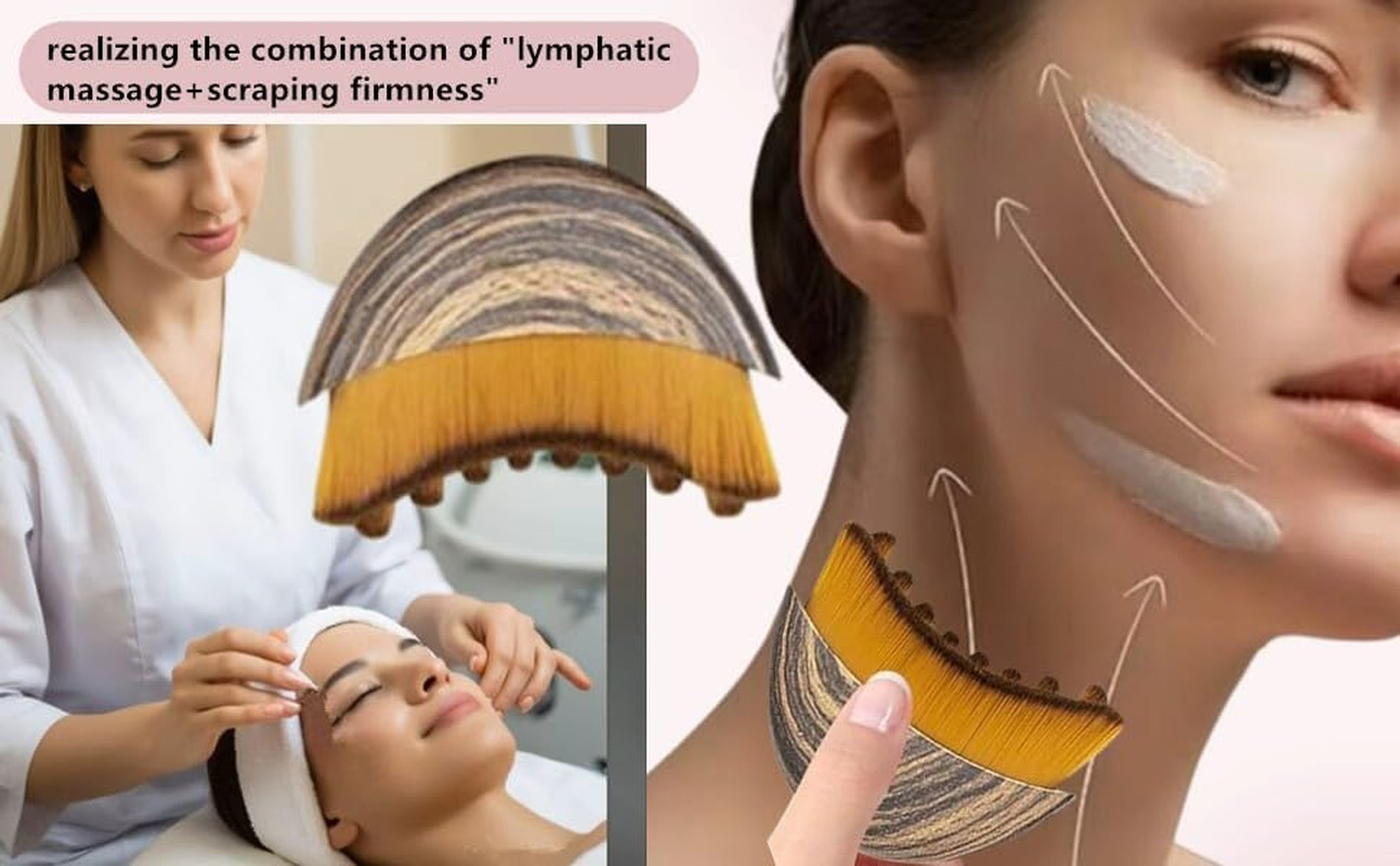 New Lymphatic Contour Face Brush, Lymphatic Drainage Massager for Face,Ergono…