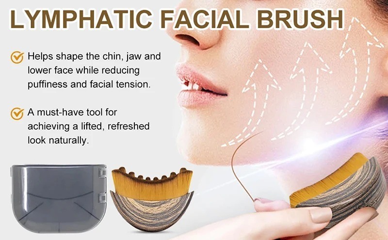 Lymphatic Drainage Face Massager Jawline Sculpting Tool Facial Brush Roller