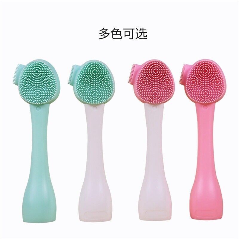 Portable Skin Care Tool Silicone Face Massage Facial Cleanser Brush Double Side