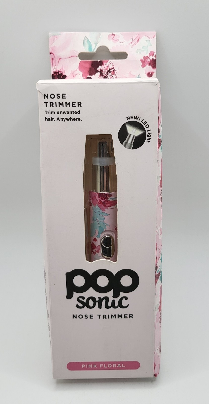 Pop Sonic NOSE & EAR Hair Trimmer PINK FLORAL NIB