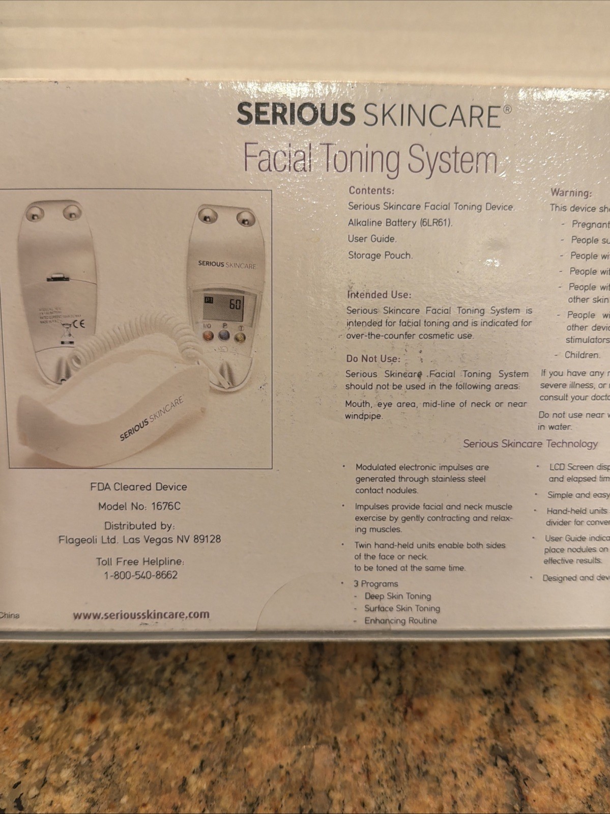 Skincare The EGG Microcurrent Facial Toning Firming System Blue Geo Design