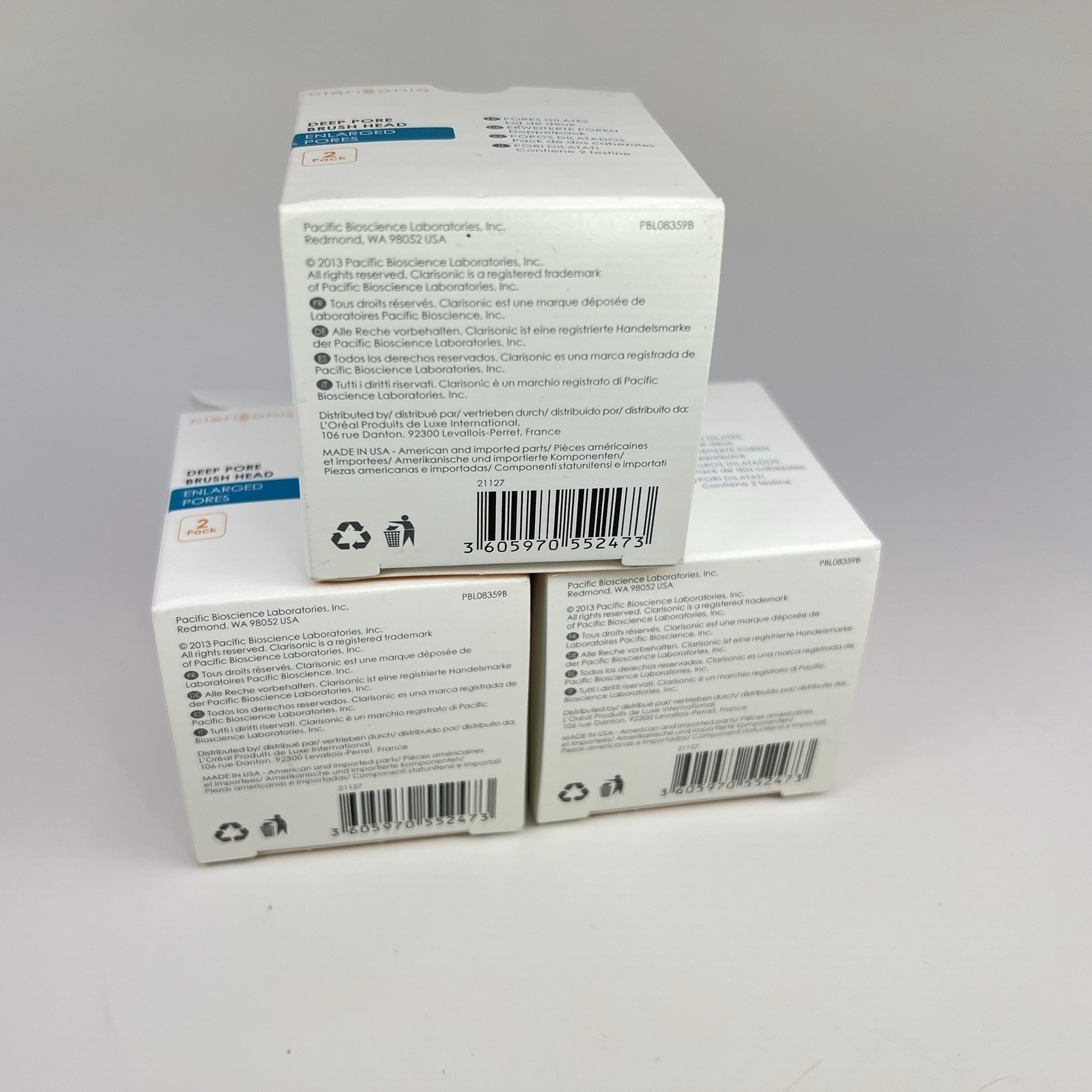 6 New Clarisonic Deep Pore Brush Head SET Replacement heads GENUINE