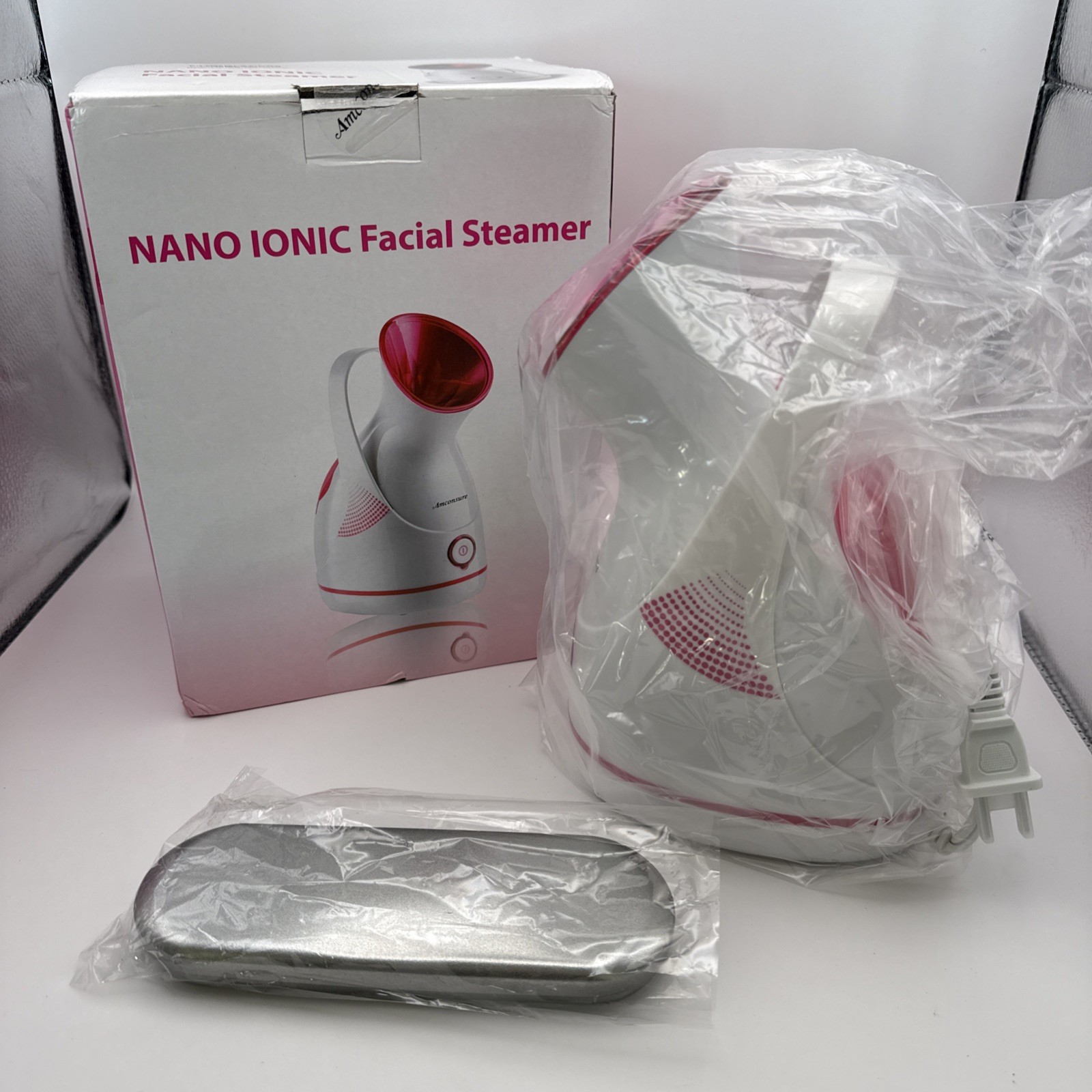 Amconsure Nano Ionic Face Steamer Warm Mist Steamer for Face Home Sauna 100ml