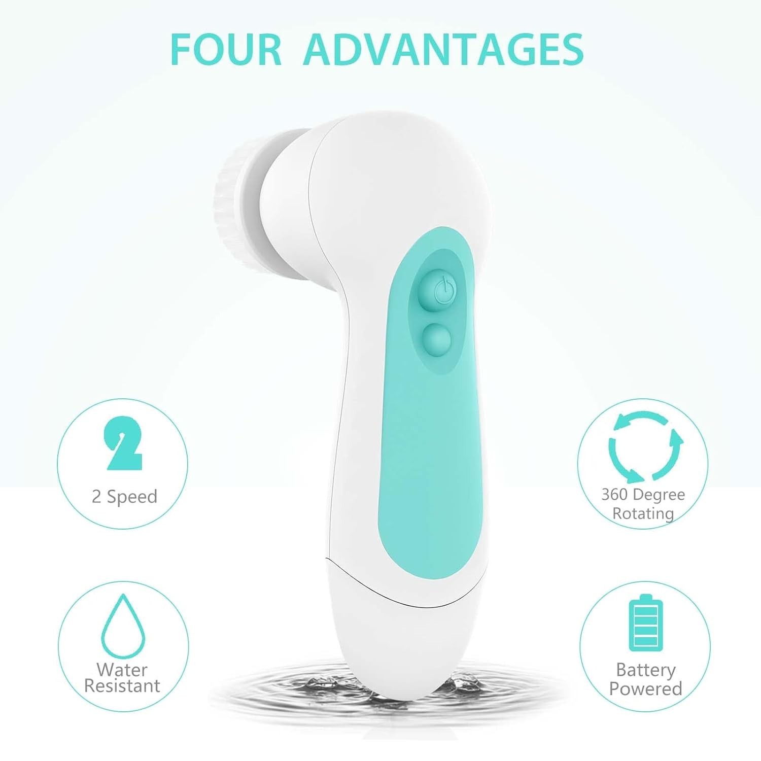 5-in-1 Deep Cleansing Brush Set for Gentle Exfoliation and Spa-Like Care