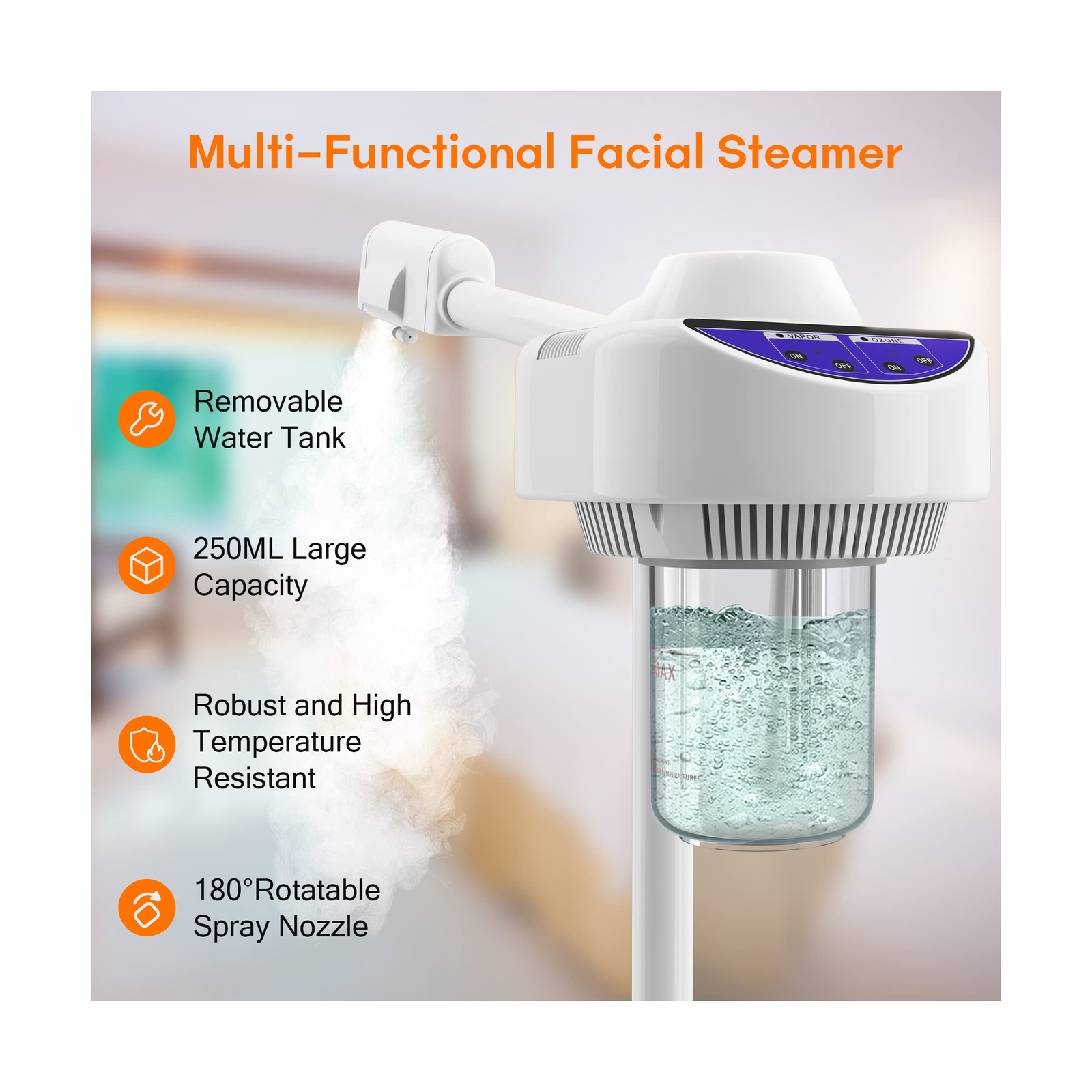Professional Spa Ozone – Kingsteam- Stand – Facial Steamer On Wheels, for Hom…