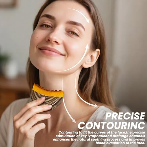 Lymphatic Contour Face Brush,Lymphatic Drainage Brush, Dry Brushing Face 1+1pcs