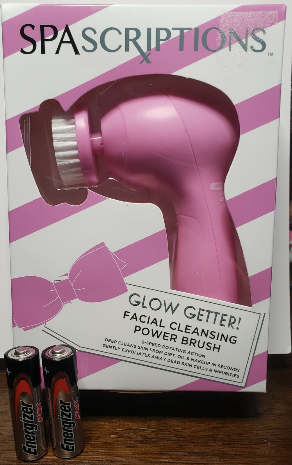 Spascriptions Facial Cleansing Power Brush 2 Speed FREE BATTERIES
