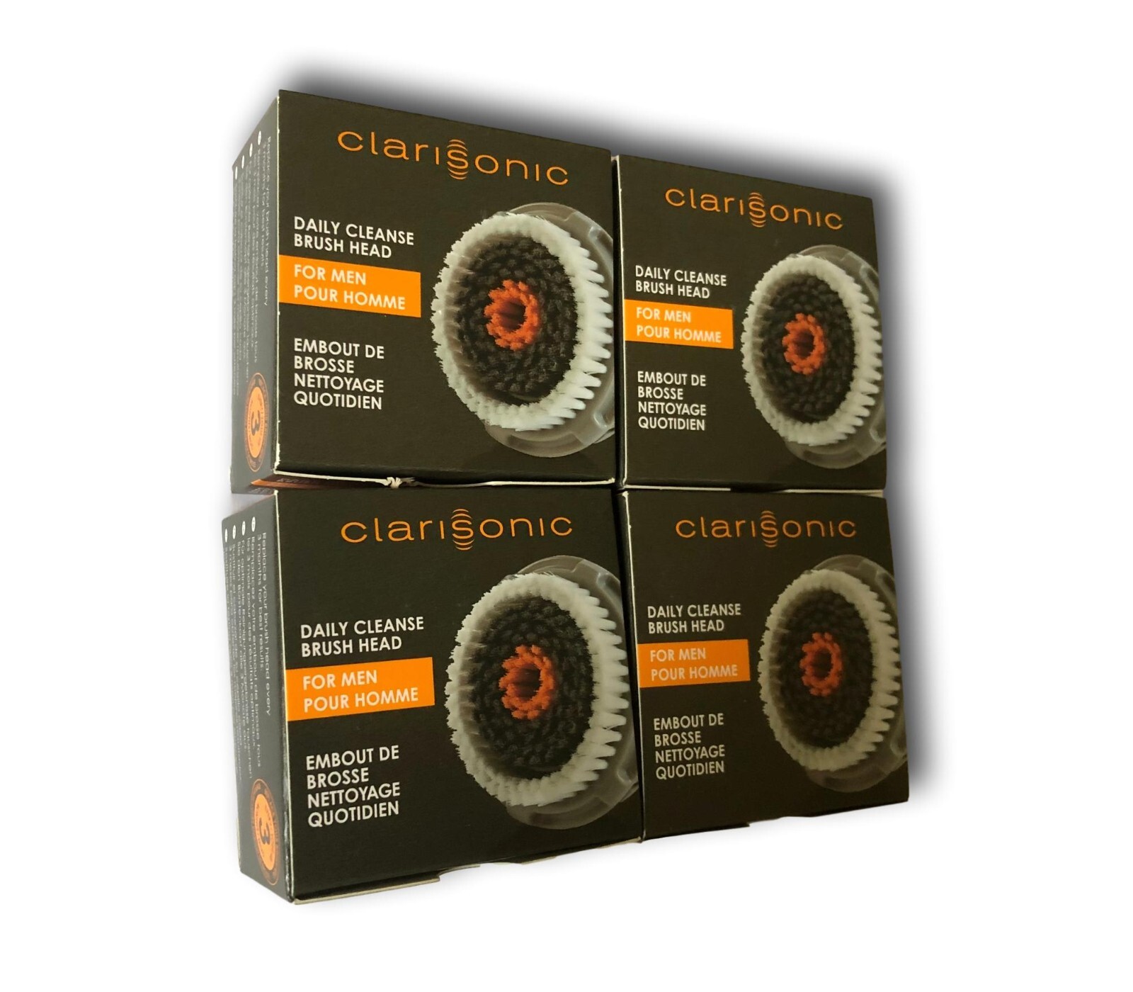 Original Clarisonic 4 Pk Men Pore Homme Face Cleanser Replacement Brush heads