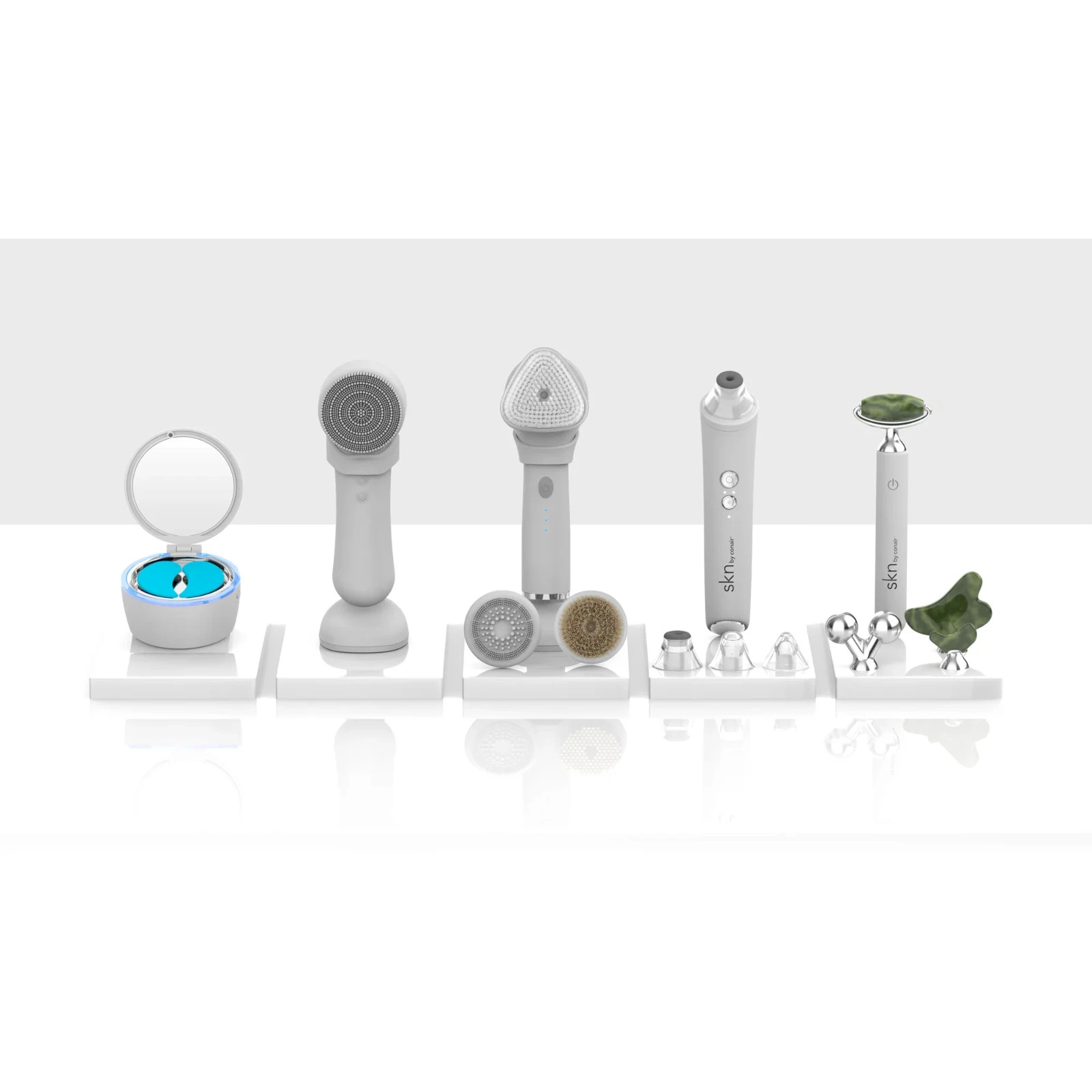 skn by conair Daily Glow Facial Cleansing Brush, All-in-One Facial Brush Include