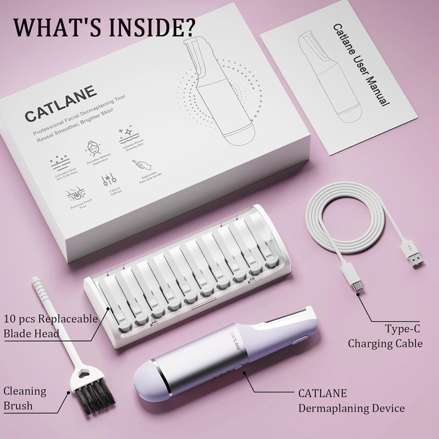 Dermaplane Razor for Women Face, Dermaplaning Tool for Face, Sonic Exfoliatio…