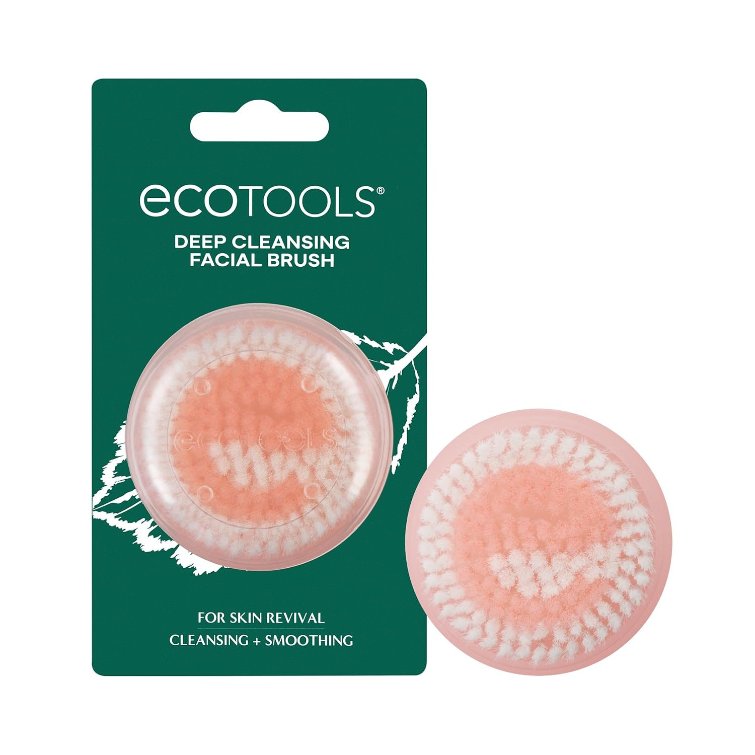 Ecotools Deep Cleansing Facial Brush, Manual Facial Cleansing Brush Exfoliates &