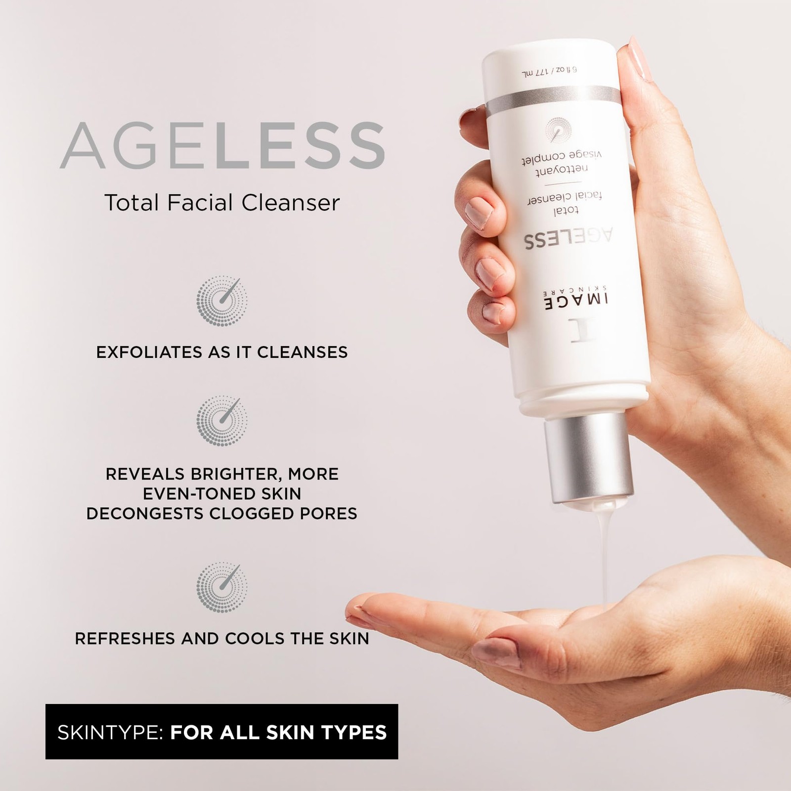 IMAGE Skincare, AGELESS Total Facial Cleanser, 6 Ounce (Pack of 1), multi