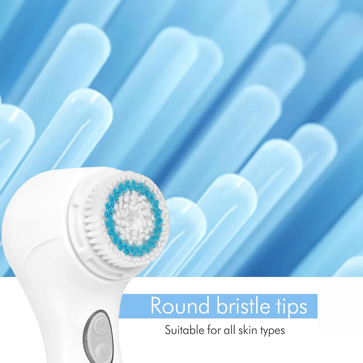 Microtree Electric Facial Cleansing Brush, No Rotation, Sonic Vibrating Recharge