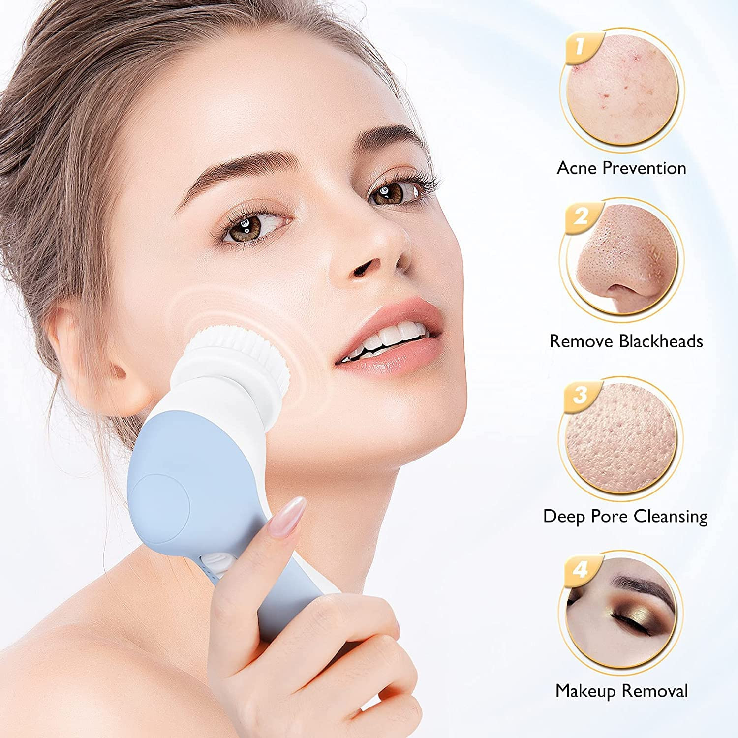 Facial Clean Brush Face Scrubber Electric Cleanser Waterproof Spa Machine Skin