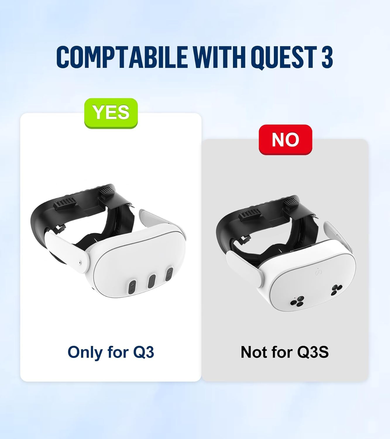 Facial Interface & Face Pad Cushion Compatible with Meta/Oculus Quest 3 Accessor