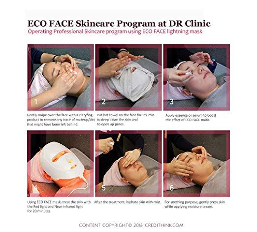 ECO FACE Near-infrared LED Photon Mask for Home Therapy 120 LED lights / Gold