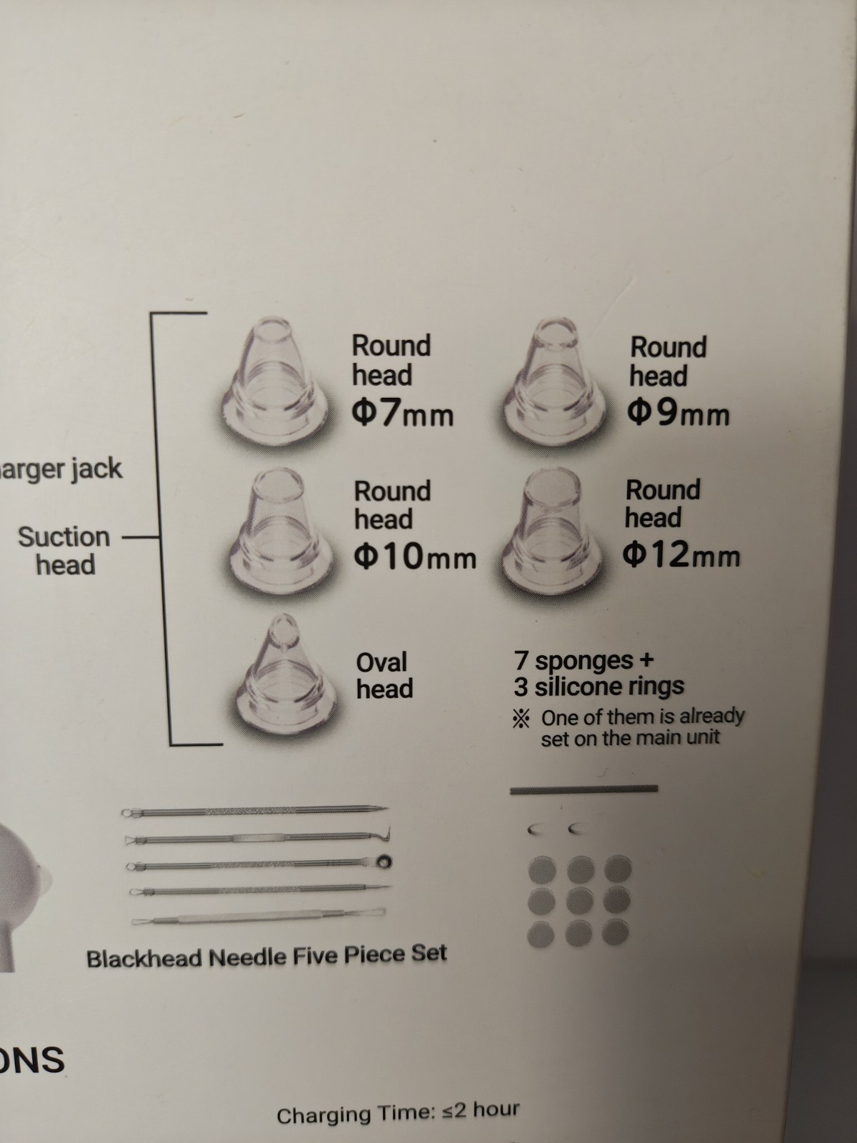 L30 Blackhead Remover Vacuum, 3-Level Suction, 5 Heads, USB Rechargeable