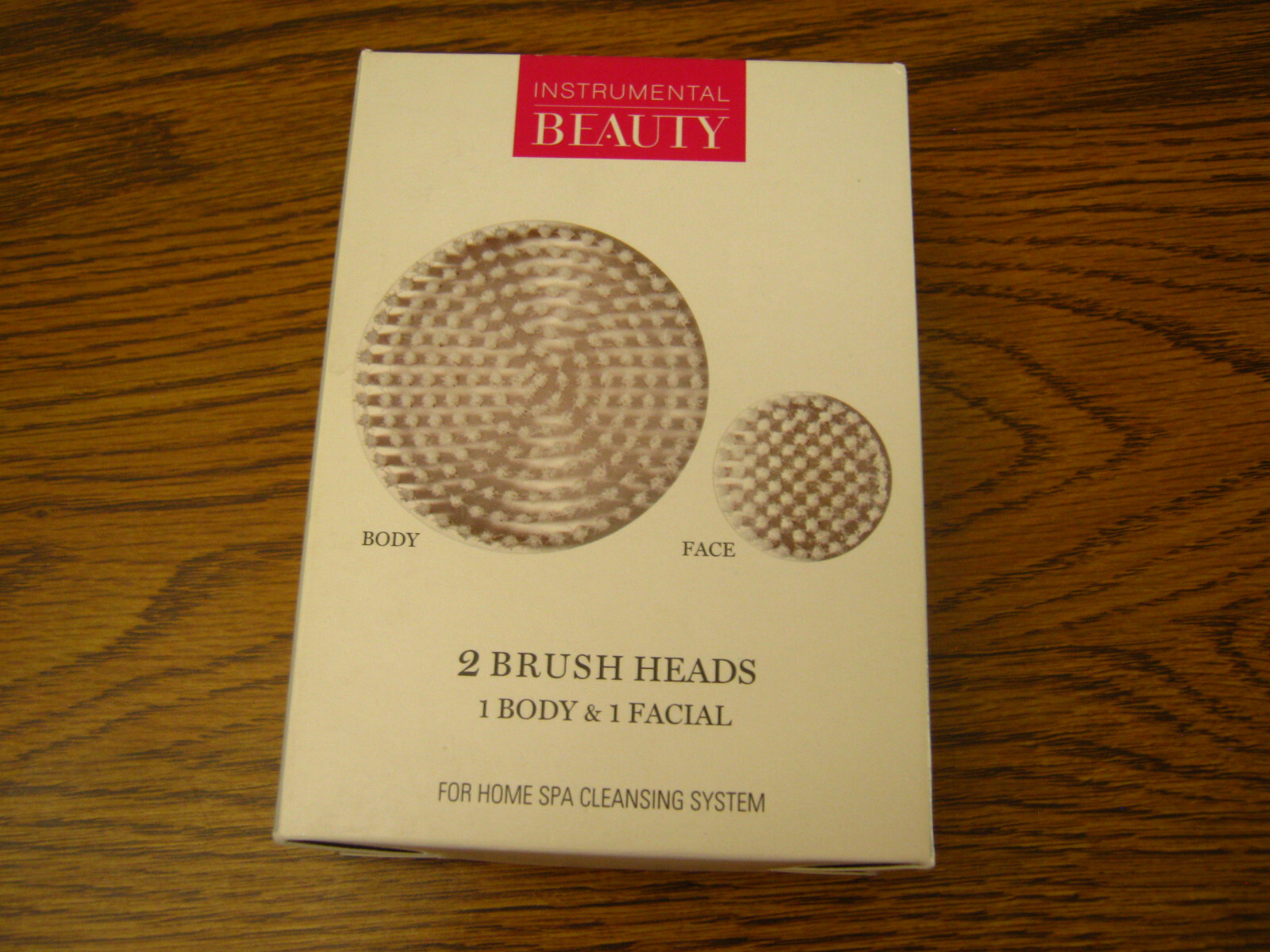 1 INSTRUMENTAL BEAUTY BRUSH HEADS-1 BODY & 1 FACIAL HOME SPA CLEANSING SYSTEM