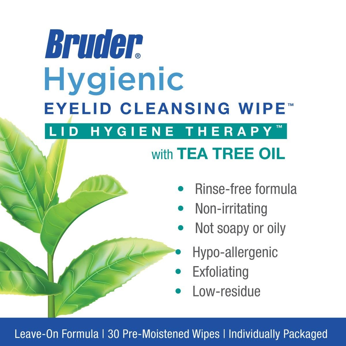 Hygienic Eyelid Cleansing Wipes with 30 Count (Pack of 1), 30 count (1 Pack)