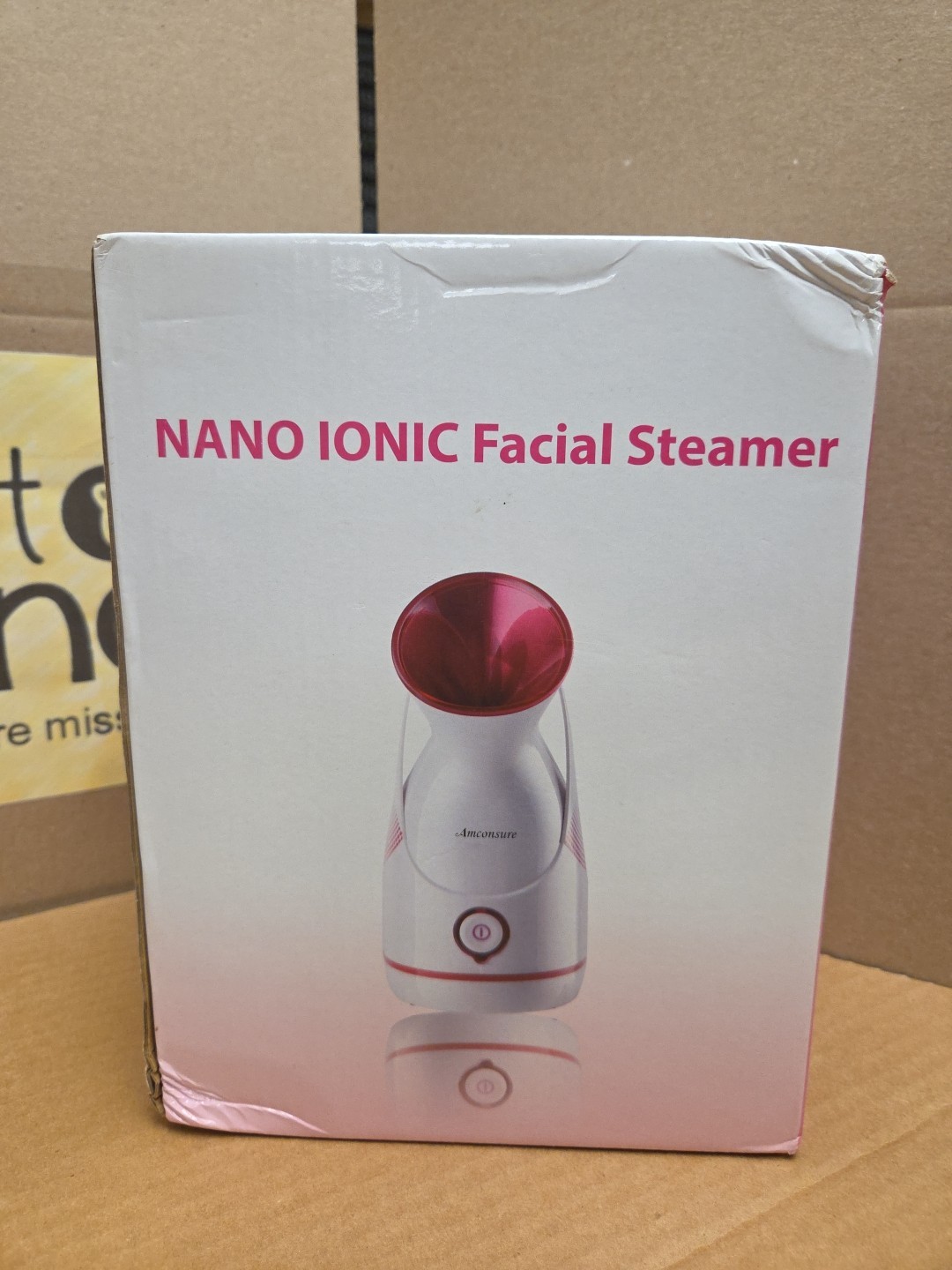 *NEW Amconsure Nano Ionic Facial Steamer *Damaged Box * SEE PICS