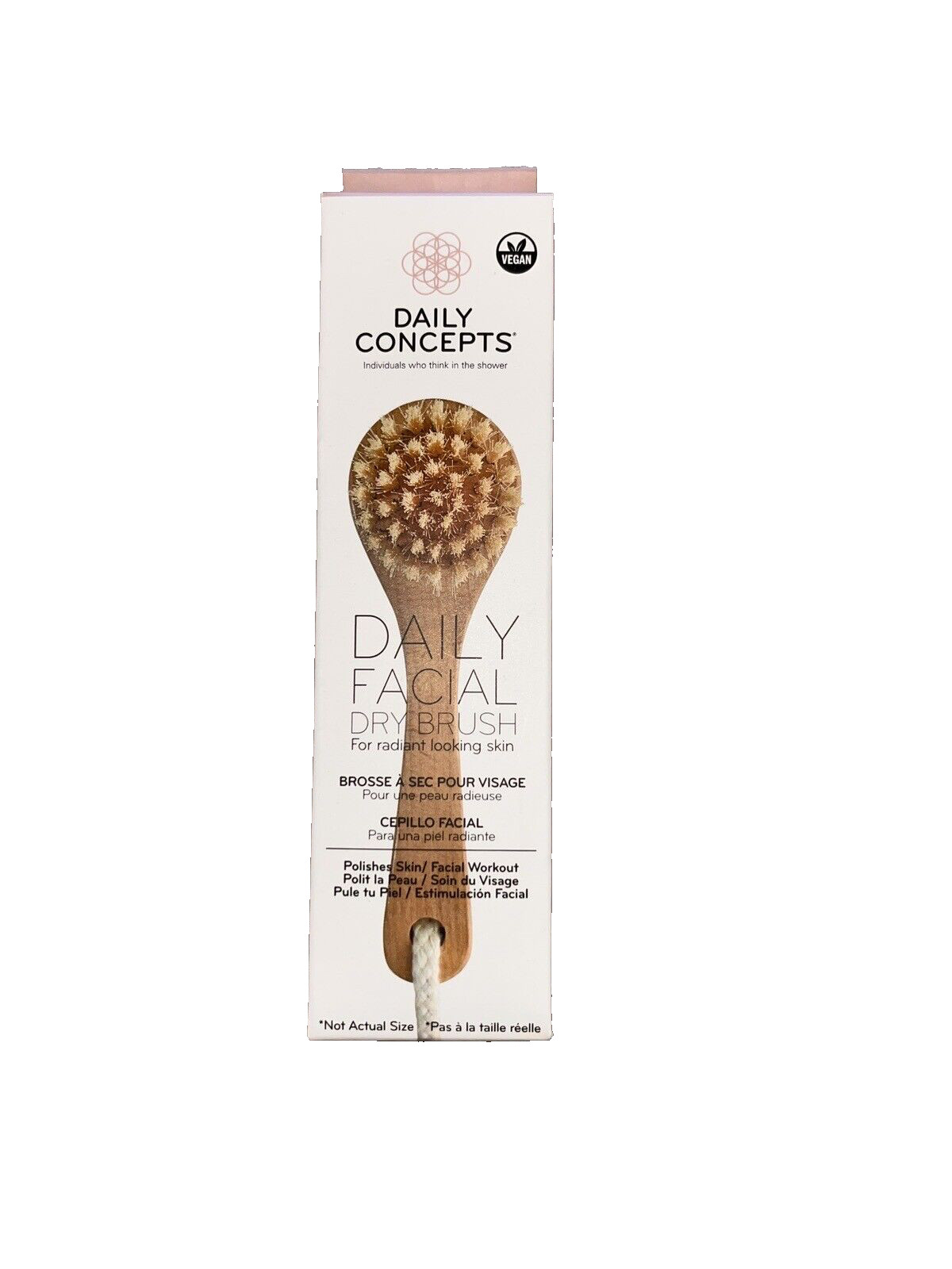 2 Piece Spa Brush Set 1 Dry Body Brush-Solid Wood Boar Hair 1-Daily Concept Dry