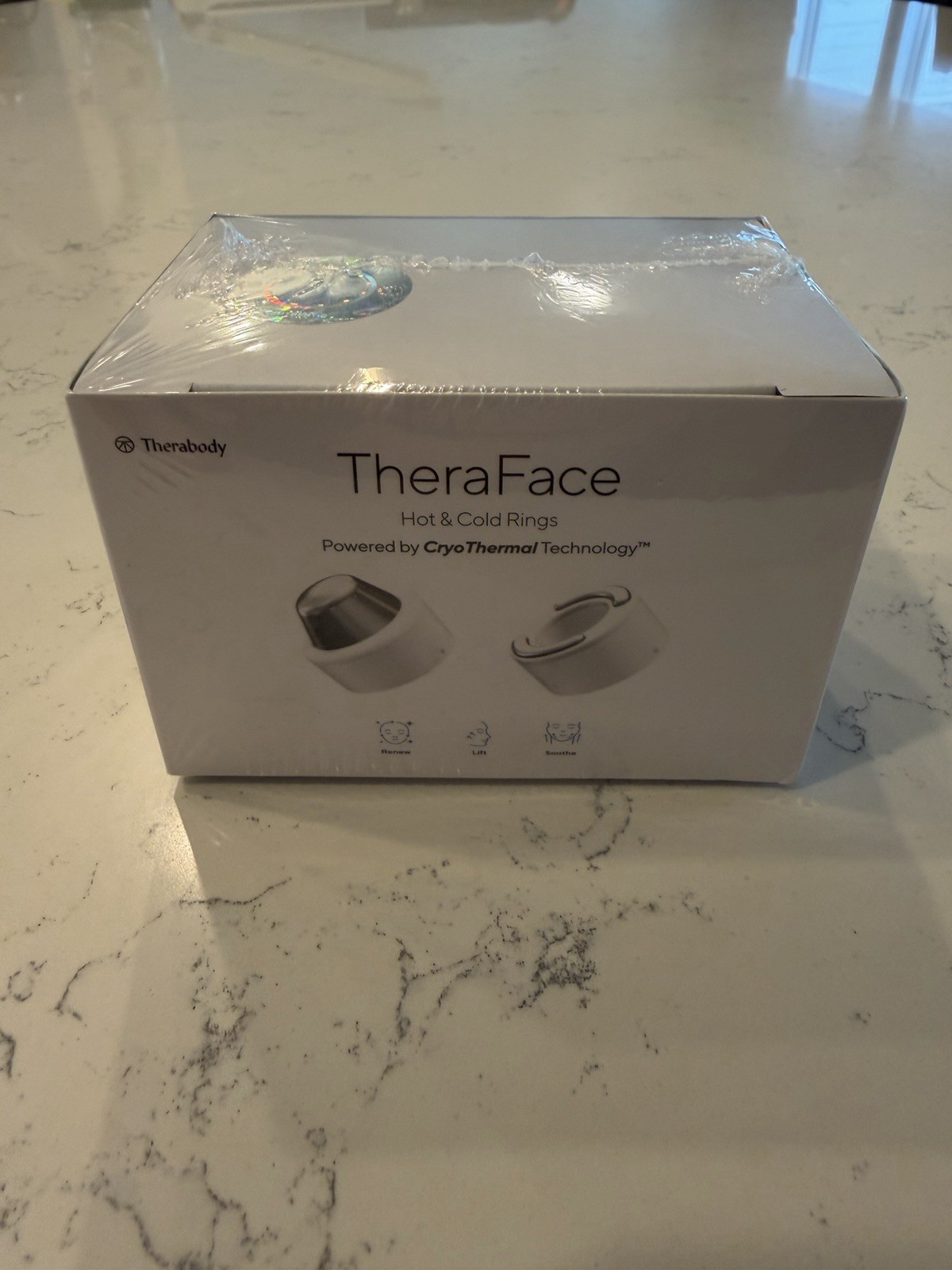 NEW Therabody TheraFace Hot & Cold Rings Cyro Thermal Tech White (TF02269-01)