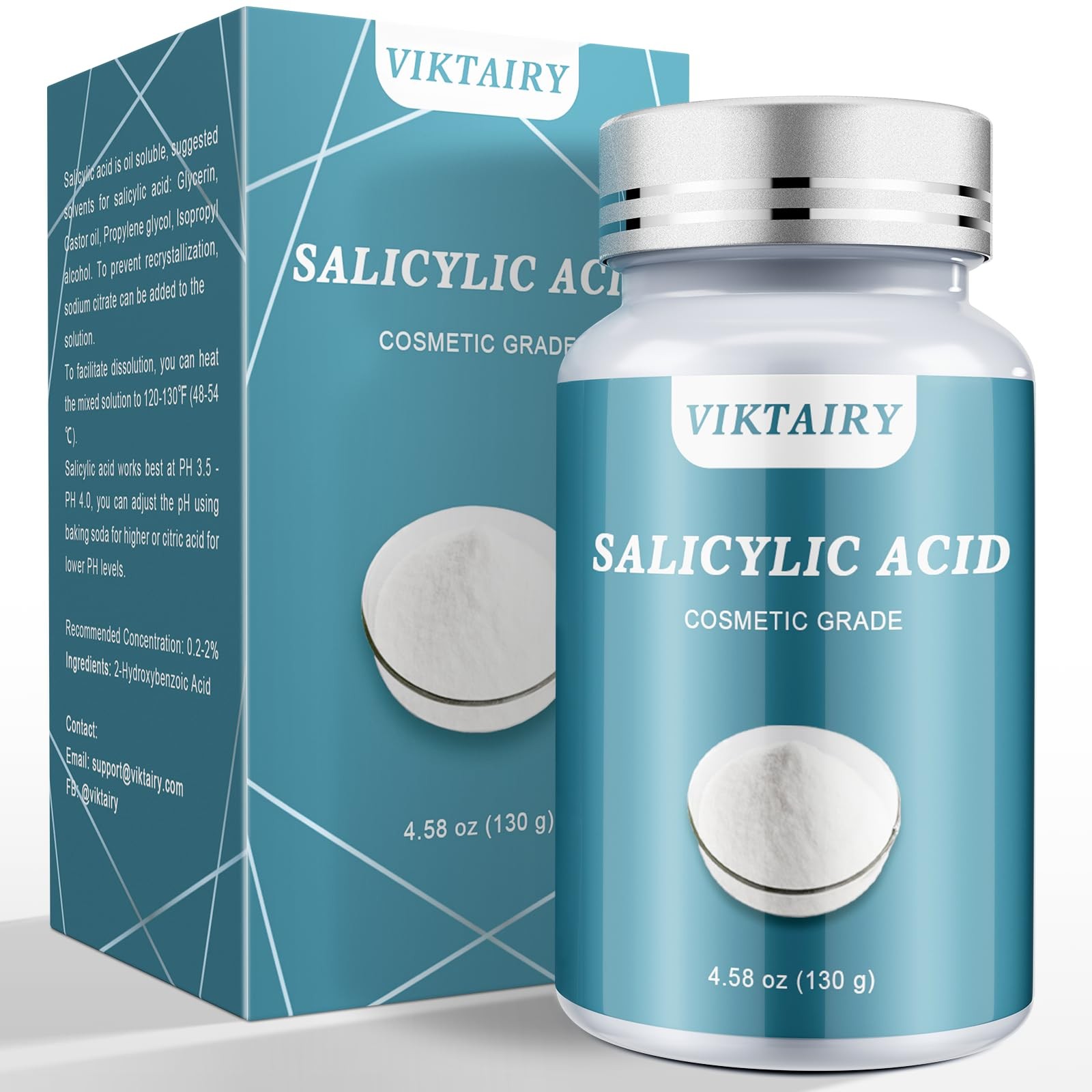 Salicylic Acid Powder (4.58 oz/130 g), Ultra Pure 4.58 Ounce (Pack of 1)