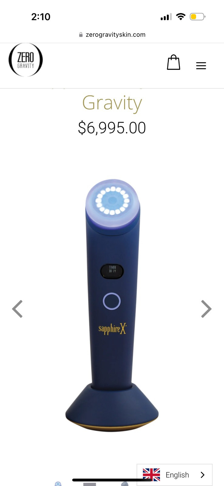 Sapphire X blue light