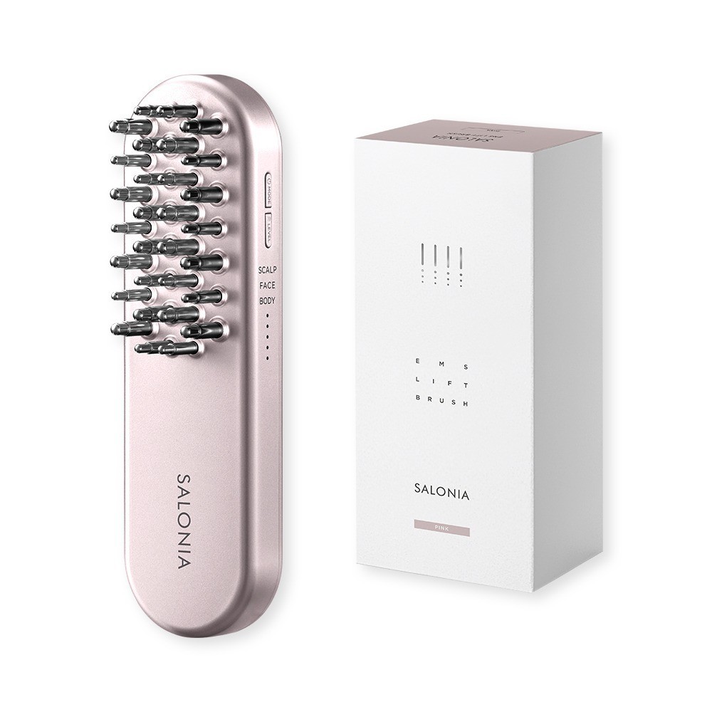 SALONIA EMS Lift Brush for Face, Scalp, and Body Care, Lifting, Waterproof NEW