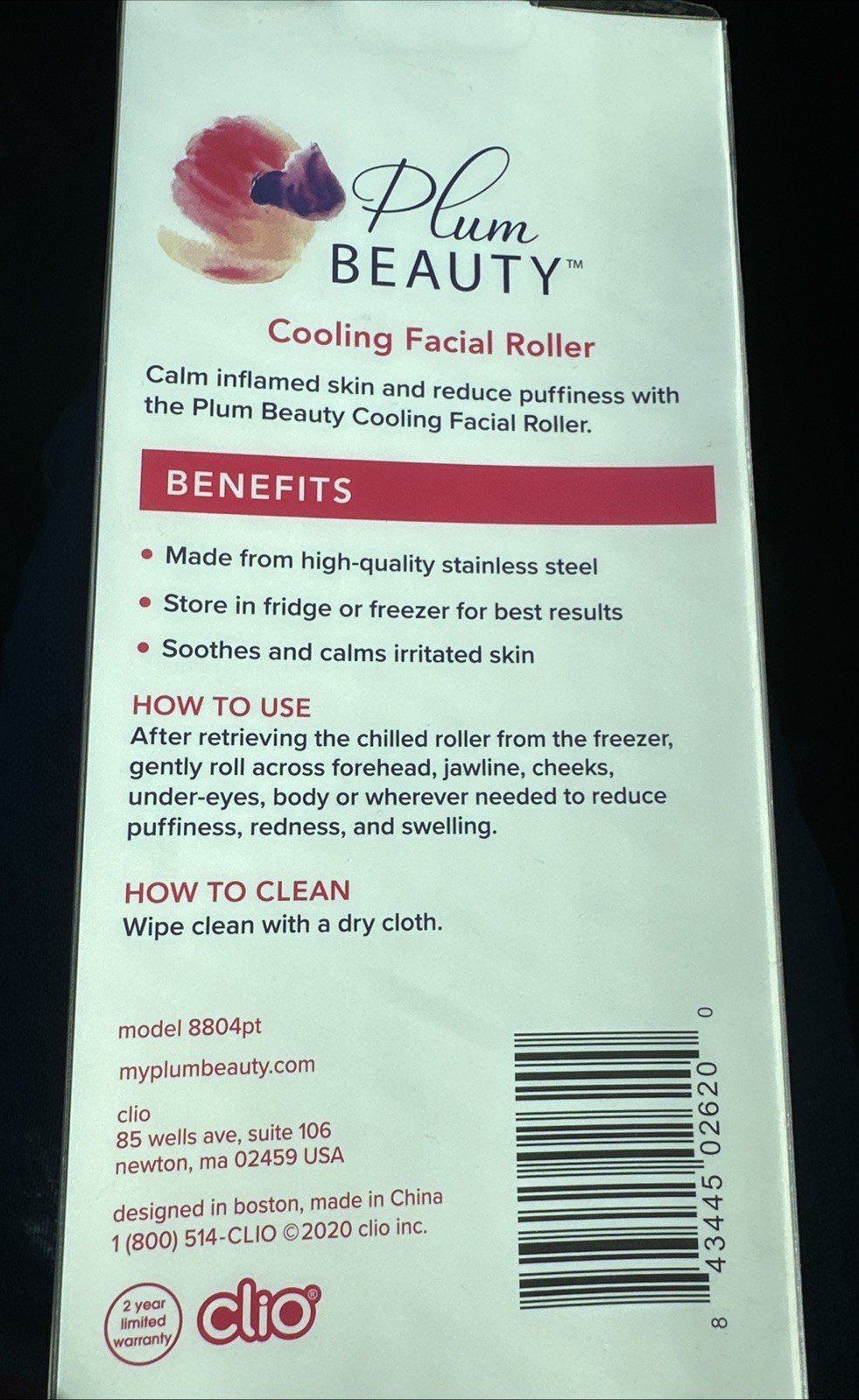 Plum Beauty Cooling Facial Roller, brand is Plum Beauty