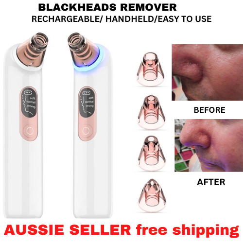 Blackheads Remover Facial Skin Pore Acne Remover Rechargeable 4 Suctions