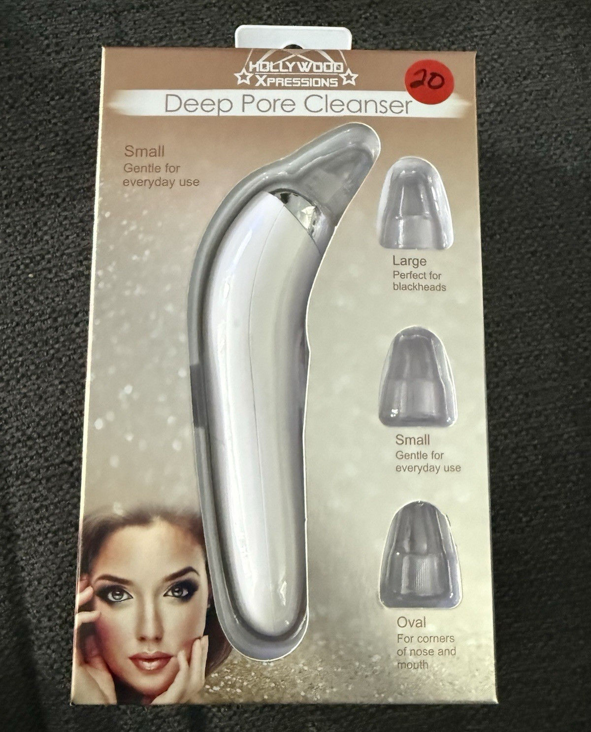 Hollywood Xpressions Deep Pore Cleanser Battery Powered Blackhead Remover White