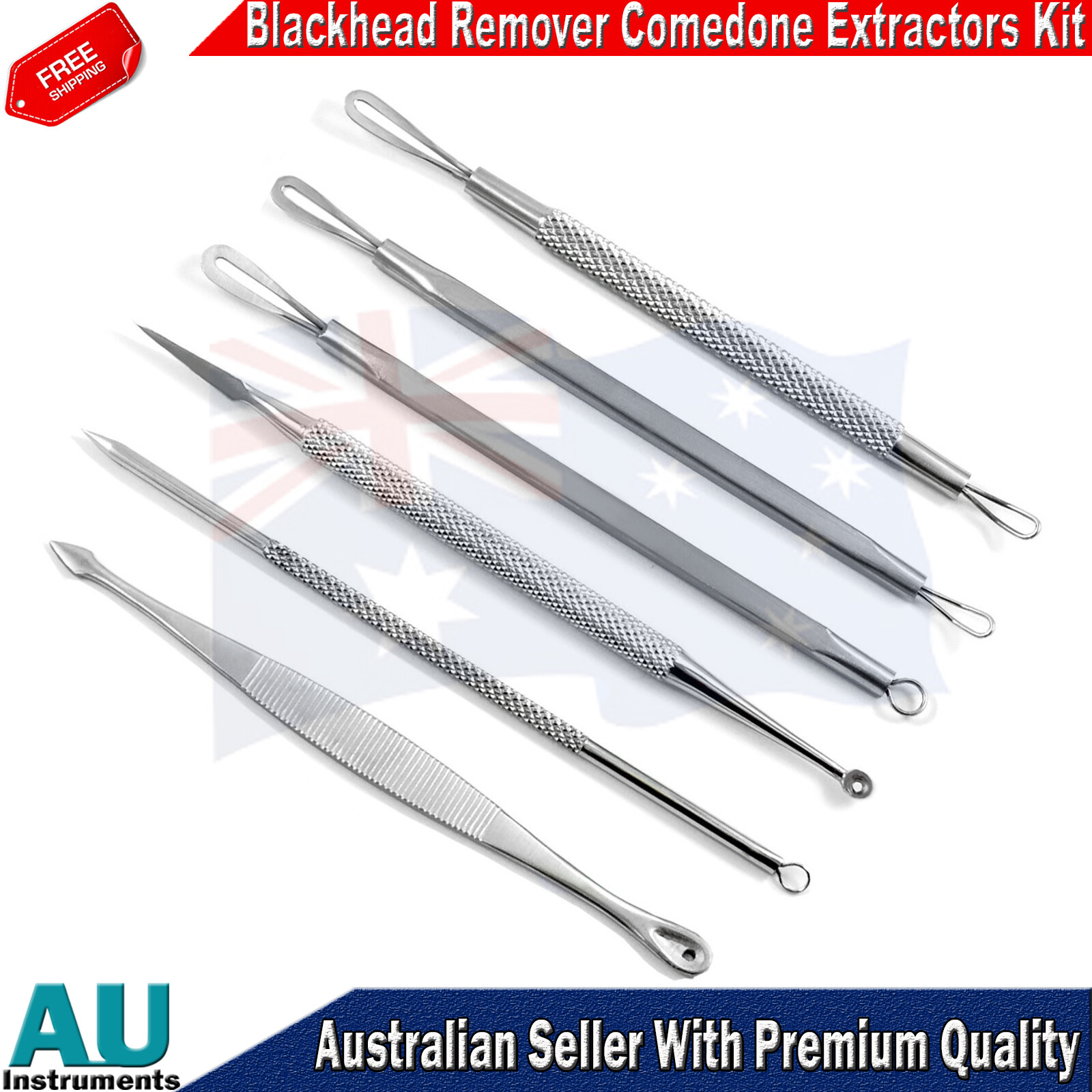 Comedone Extractor Blackhead Acne Blemish Pimple Spots Removers Skin Care
