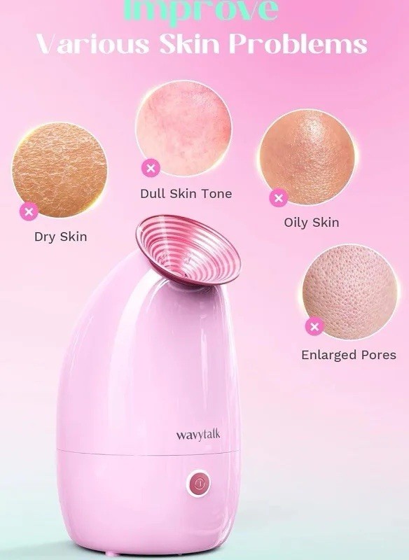 Wavytalk Nano Ionic Facial / Face Steamer for Hydrating Skin Care* KD2331 * Pink