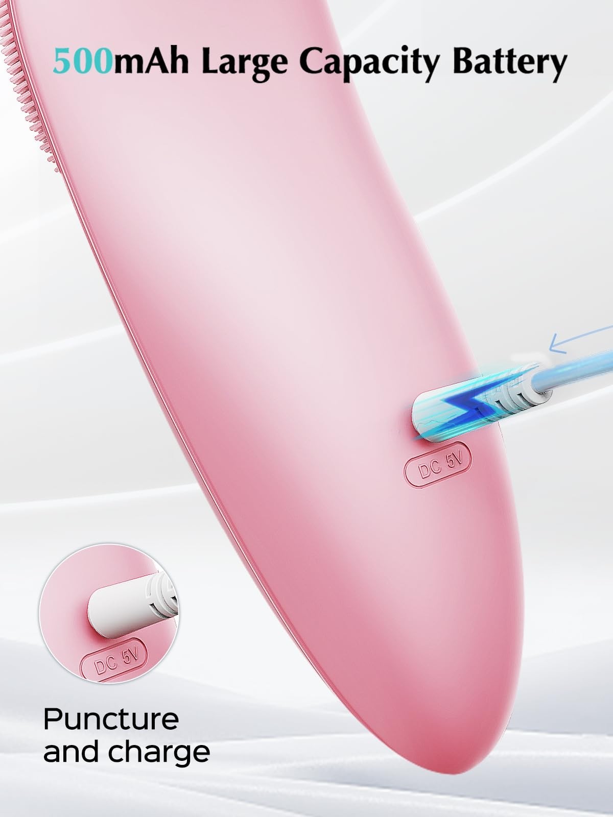 Waterproof Rechargeable Silicone Facial Cleansing Brush, 4 Modes, Exfoliator for